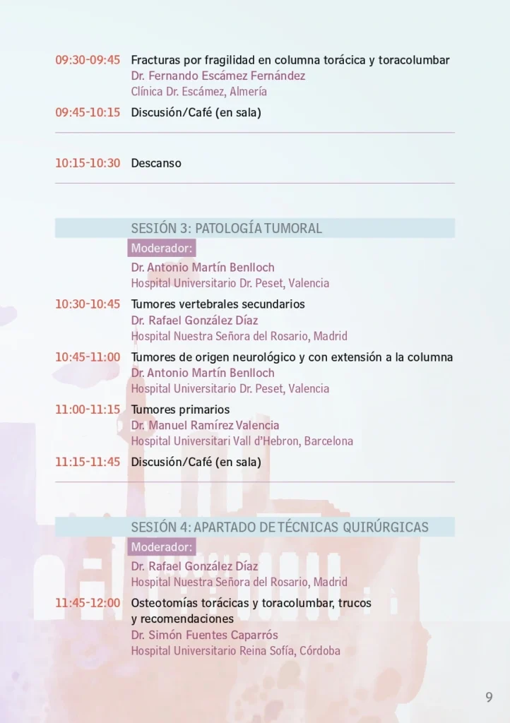 Dr. Fernando Escámez Fernández en el curso GEER de Instrumentación Vertebral en Cadáver GEER